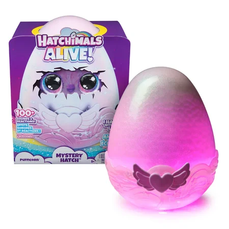 Hatchimals alive secret hatch pufficorn, asst