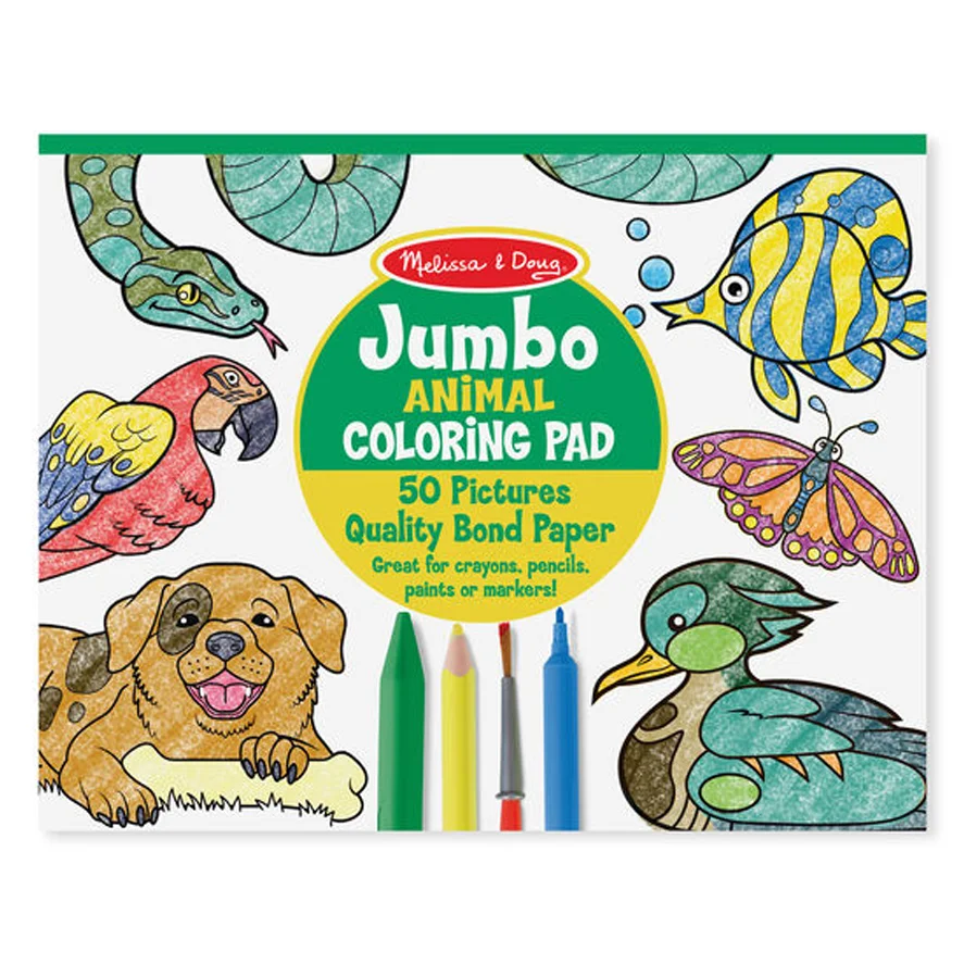 Melissa and Doug jumbo malebog, dyr