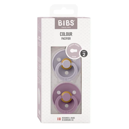 BIBS 2-pak Latex sut str 2 fossil grey/mauve