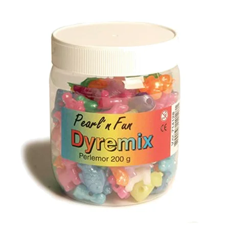 Dyremix perler i bøtte, 200 gr