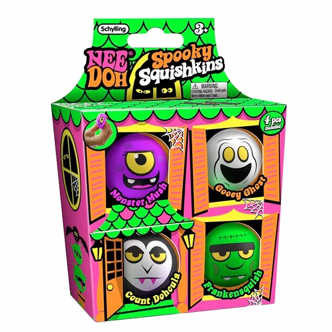 NeeDoh Spooky squishkins hjemsøgt hus, 4-pak