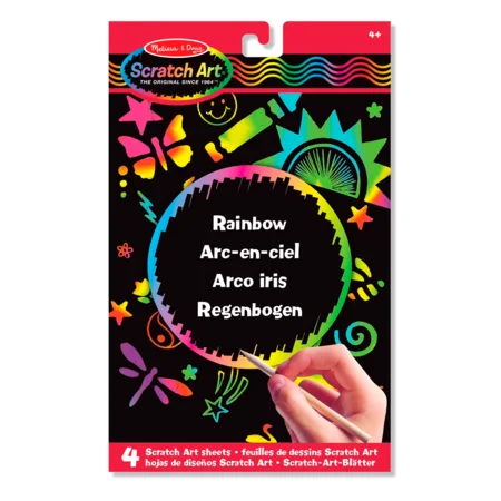 Melissa and Doug scratch art, regnbue