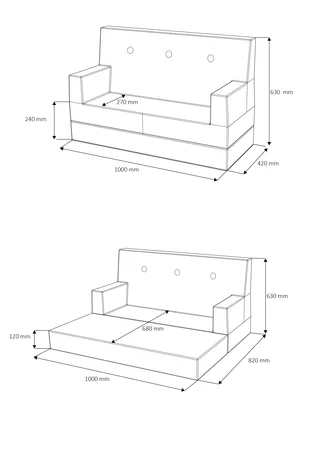 by KlipKlap KK Kids Sofa, beige