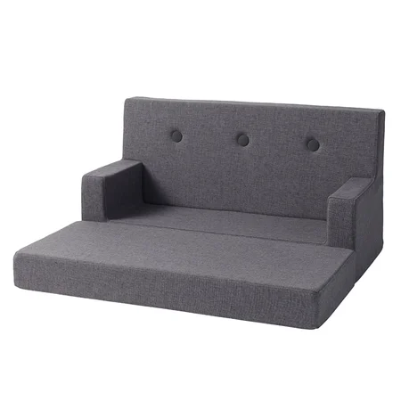 by Klip Klap KK Kids Sofa, Blue grey med grå knap