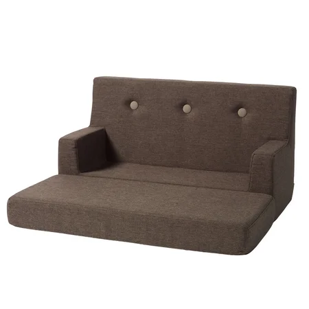 by KlipKlap KK Kids Sofa, brun med sand knap