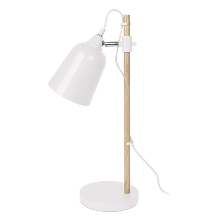 Leitmotiv metal bordlampe, Wood-like - white