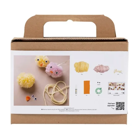 Creativ Company mini diy kit, pompon kyllinger