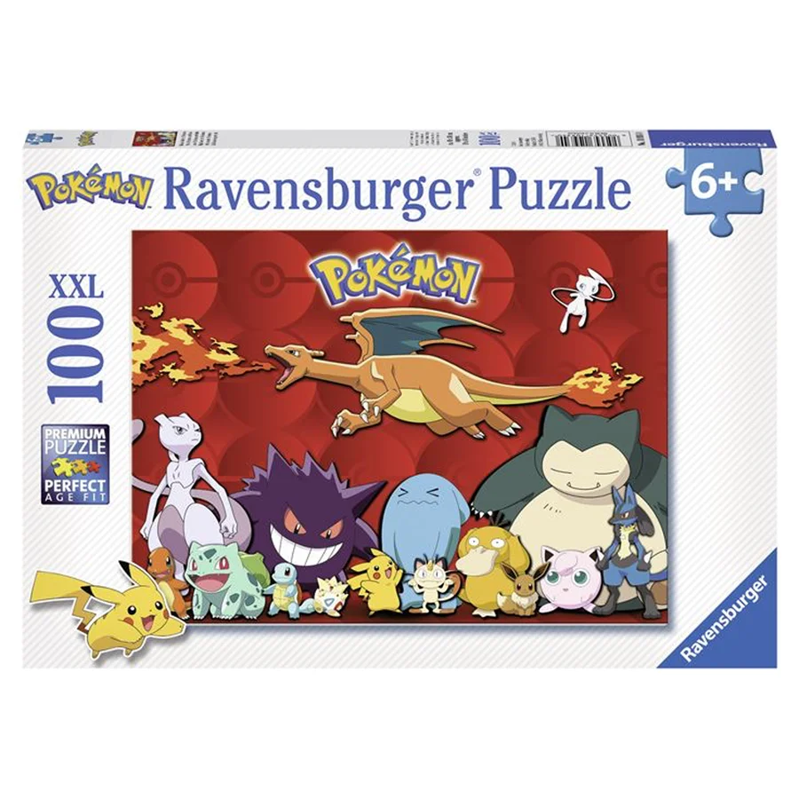 My favorite pokemon puslespil med store brikker, 100 brikker