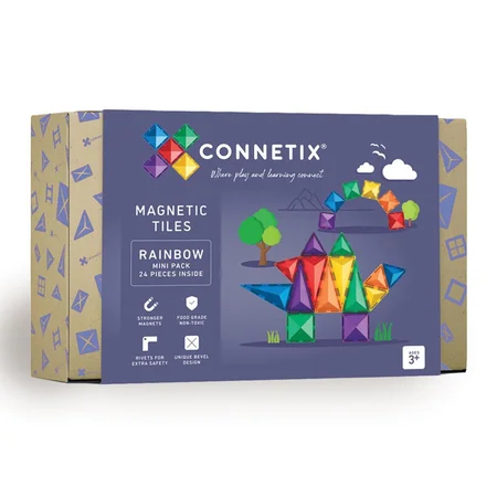 Connetix magnetsæt rainbow, 24 dele