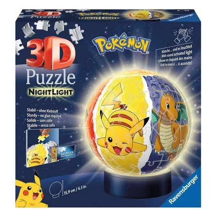 Pokemon natlampe puslespil 3D