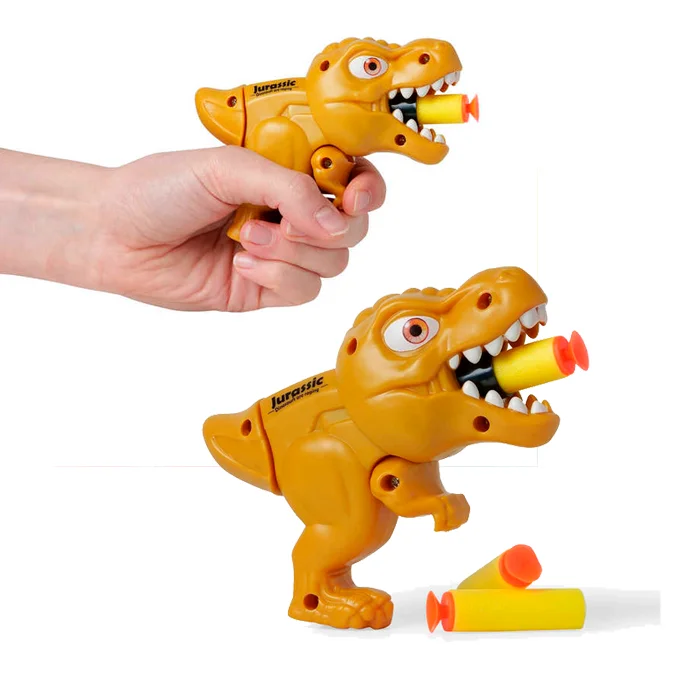 Dinosaur soft gun, asst farver