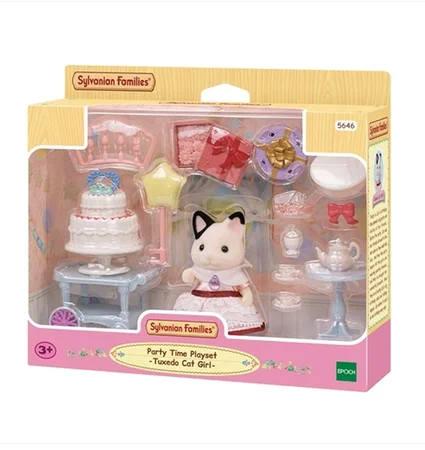 Sylvanian Families, fest sæt og tuxedokat pige