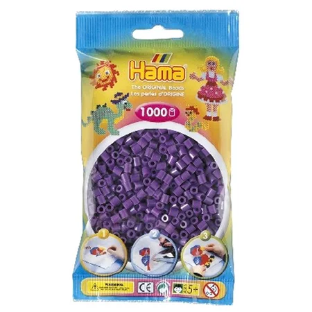 Hama perler 1000 stk lilla, frv 07