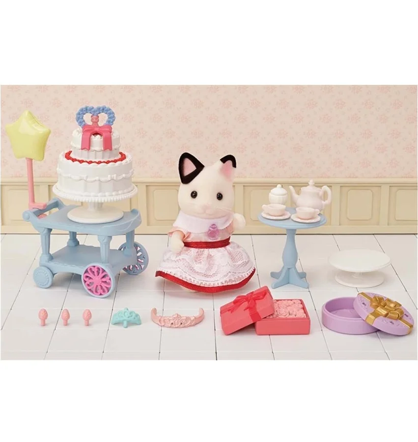 Sylvanian Families, fest sæt og tuxedokat pige