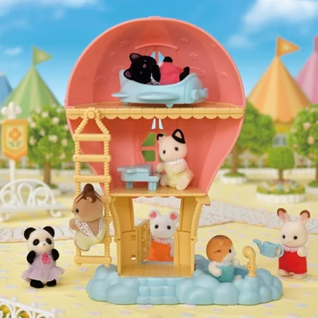 Sylvanian Families, ballon legehus og tuxedokat baby