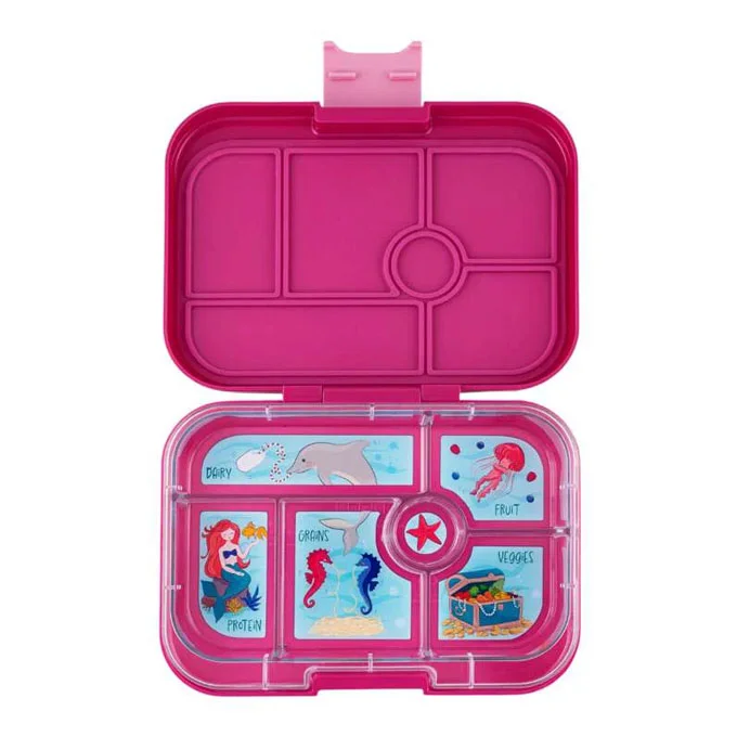 Yumbox Original madkasse m 6 rum, Malibu purple-mermaid tray