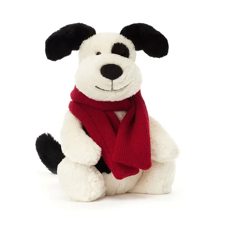 Jellycat bashfull hund med tørklæde 31 cm