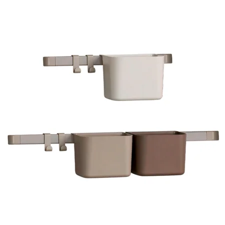 Leander bokse 3 pk. m. 1 lang skinne og 1 kort skinne, Cappuccino