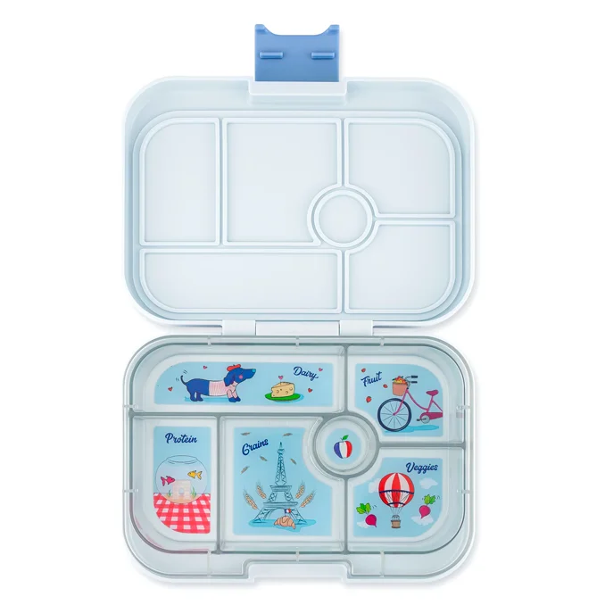 Yumbox Original madkasse m 6 rum, Hazy gray - Paris tray