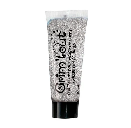 Grim Tout Glitter gel 25 ml, sølv