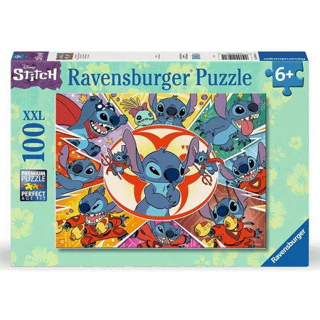 Disney Stitch puslespil med store brikker, 100 brikker