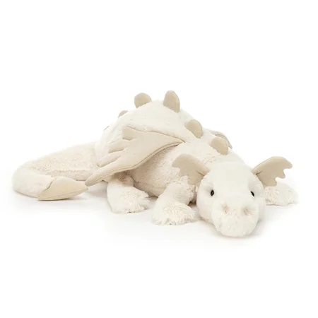 Jellycat drage snow, stor 50 cm