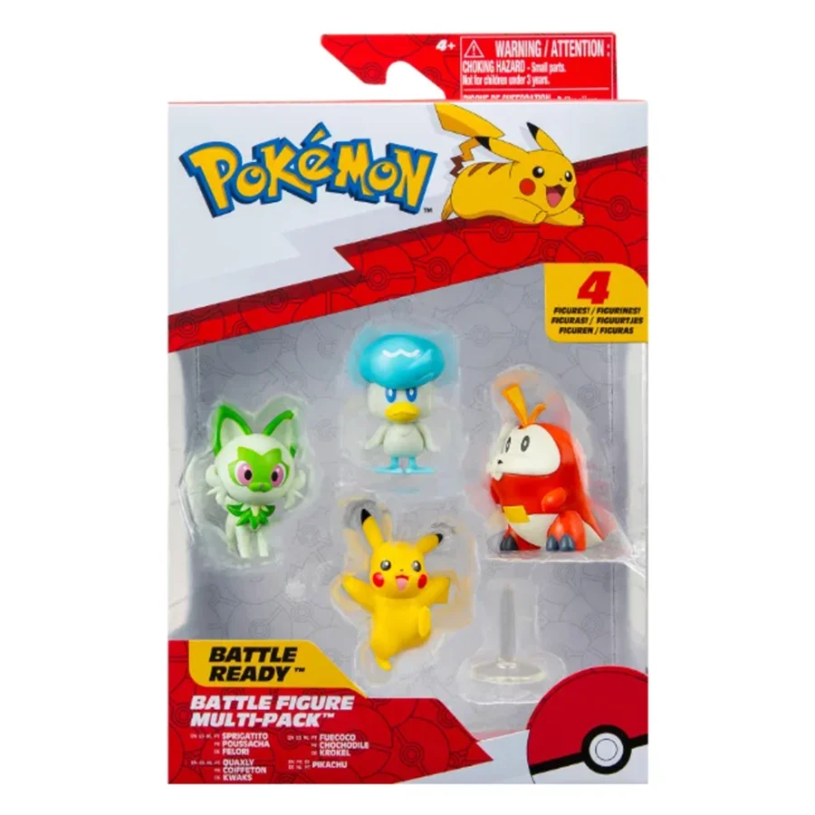 Pokemon battle figurer ger IX, 4-pak