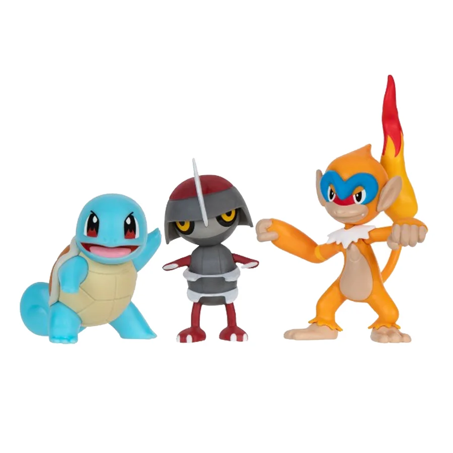 Pokemon battle 3-pak figurer, Pawnirad, Squirtle