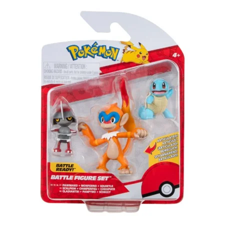 Pokemon battle 3-pak figurer, Pawnirad, Squirtle