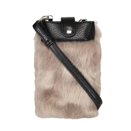 Sofie Schnoor fake fur mobiltaske, nude