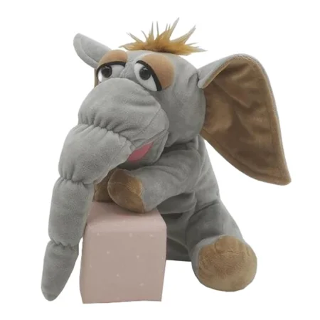 Mammut hånddukke bamse, 25 cm