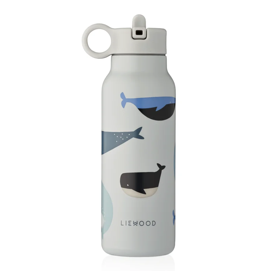 Liewood Falk Vand Flaske 350 ml, Whales