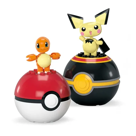 MEGA Pokemon Pokeball 2-pak, Charmander og Pichu