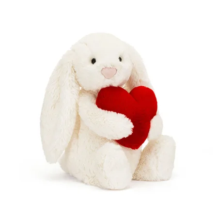 Jellycat Bashful Red love heart kanin 31 cm