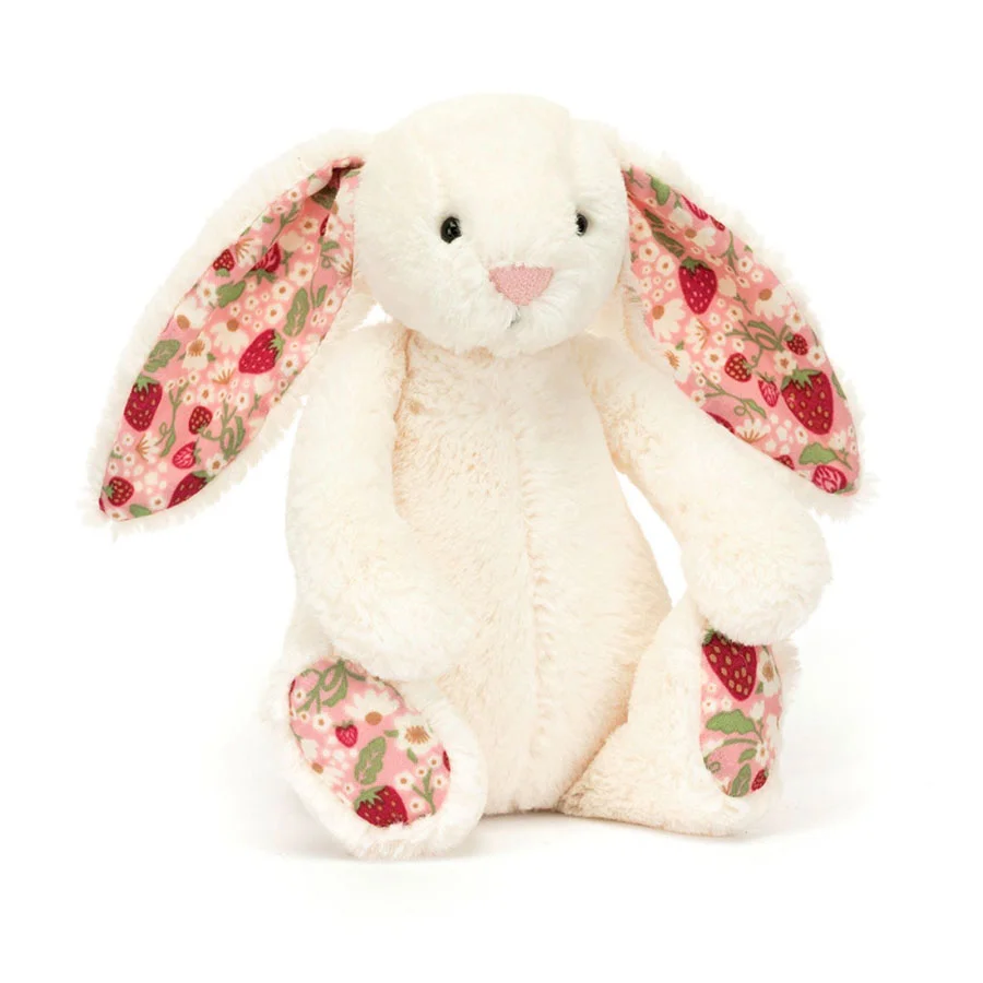 Jellycat Blossom kanin berry, cream 18 cm