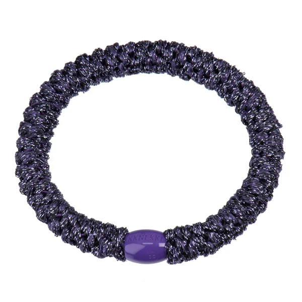 Kknekki hårelastik, Dark purple Glitter