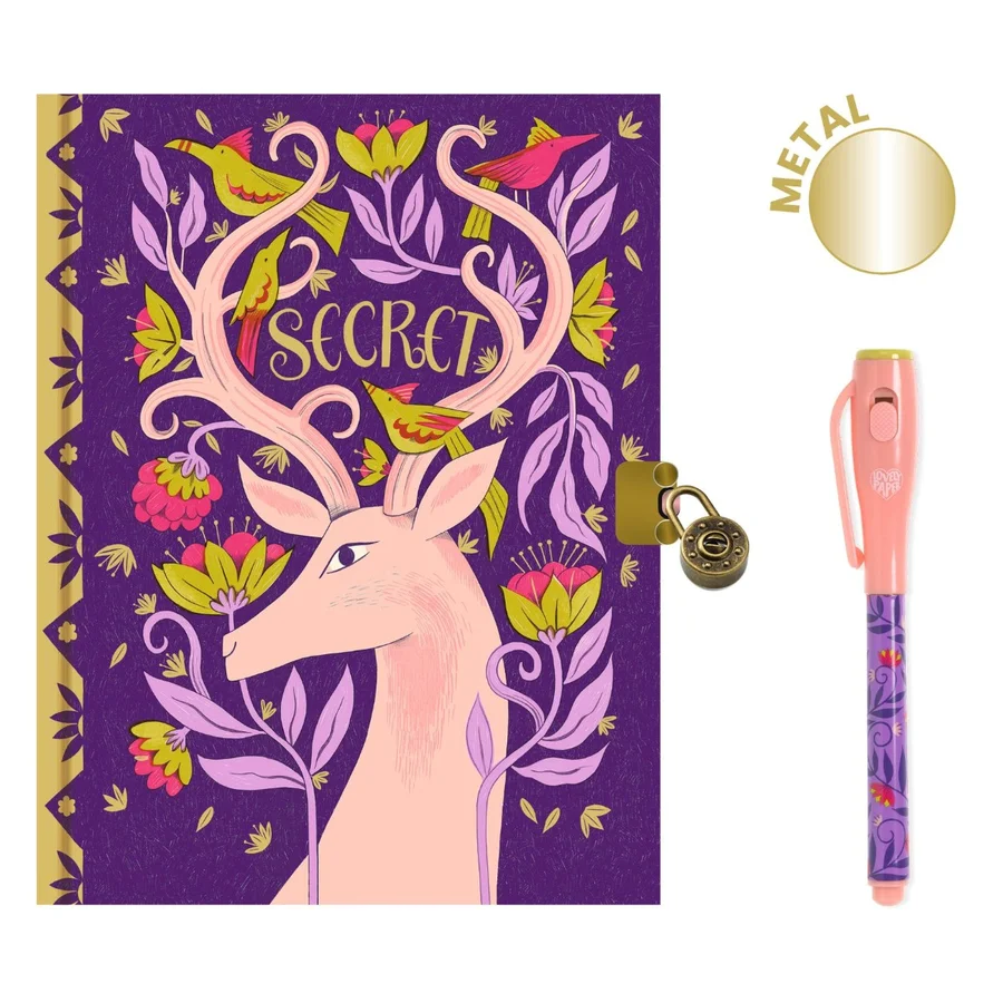Djeco Lovely Paper Melissa Tagebuch mit Schloß und magischem Stift