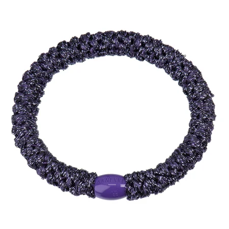 Kknekki hårelastik, Dark purple Glitter