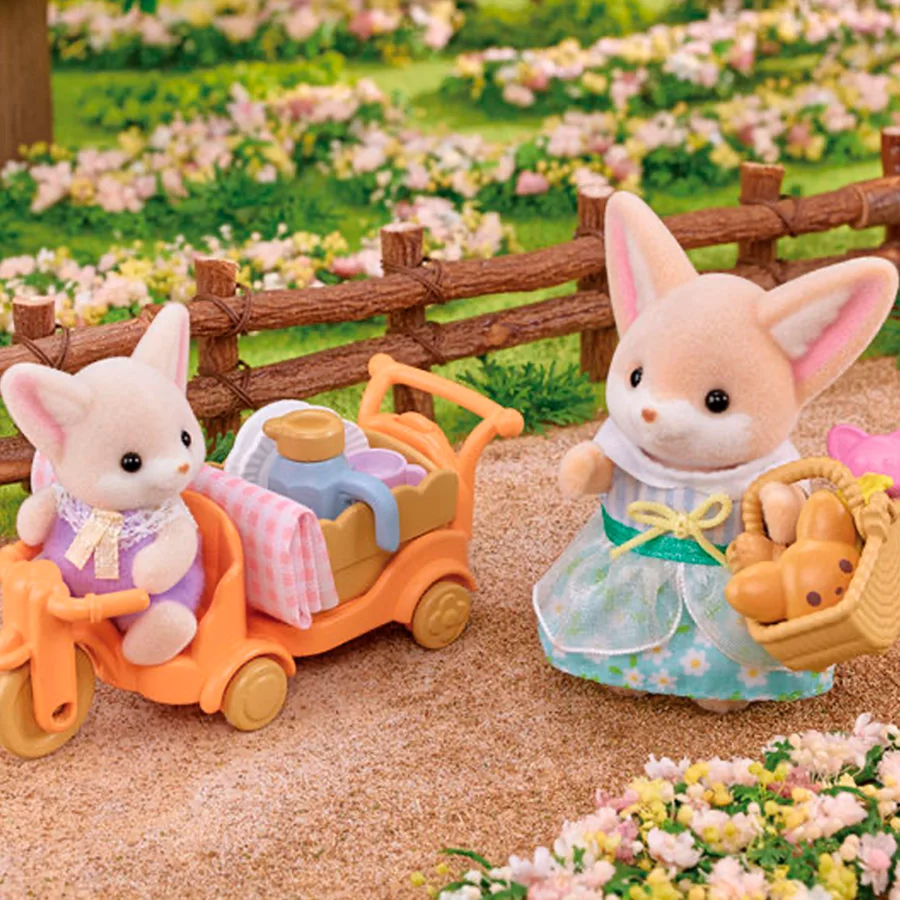 Sylvanian Families, Picknick-Set Wüstenfuchs-Schwester und Babyfuchs