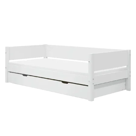 FLEXA Einzelbett mit Ausziehfunktion, weiß