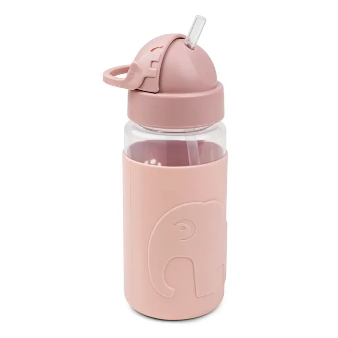 Done by Deer Easy-grip Trinkflasche mit Strohhalm, Elphee powder