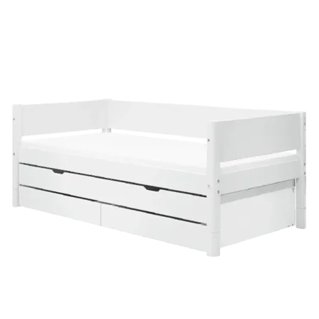 FLEXA Einzelbett mit Ausziehbett, weiß