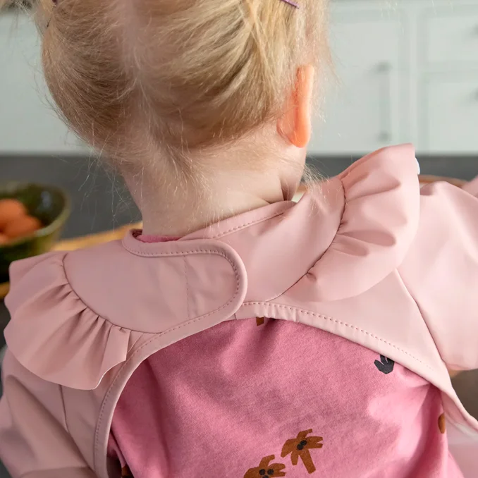 Sebra Lätzchen mit Ärmeln, blossom pink