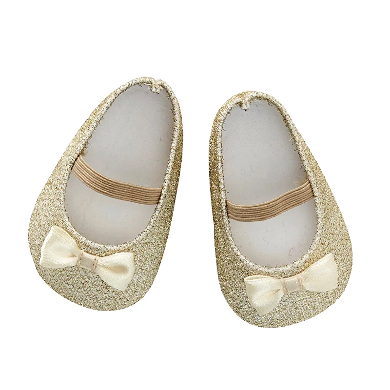 by Astrup dukkesko, glitter guld - 46-50 cm