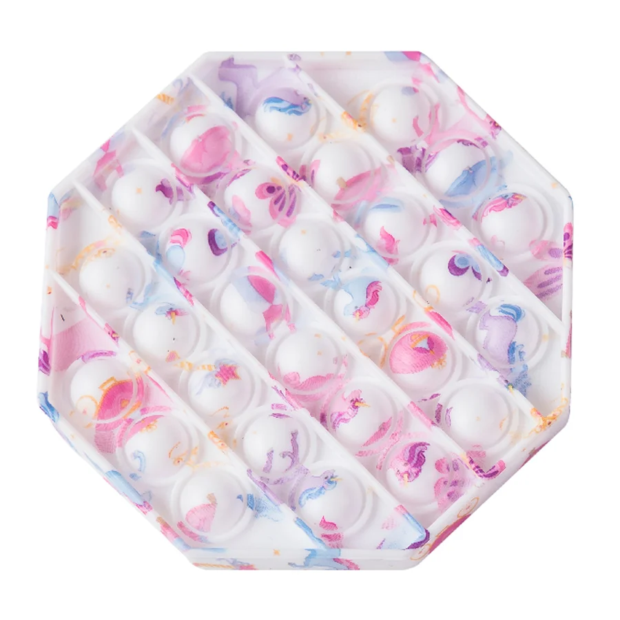 Push Pop Bubble, octagon - unicorn