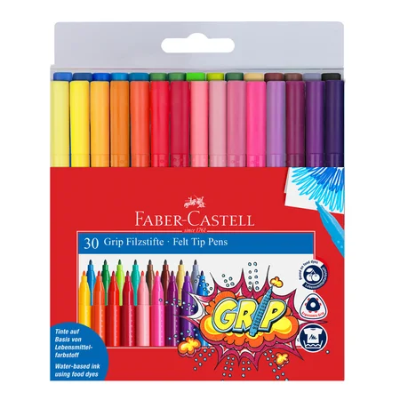 Faber Castell grip tusser, 30 stk