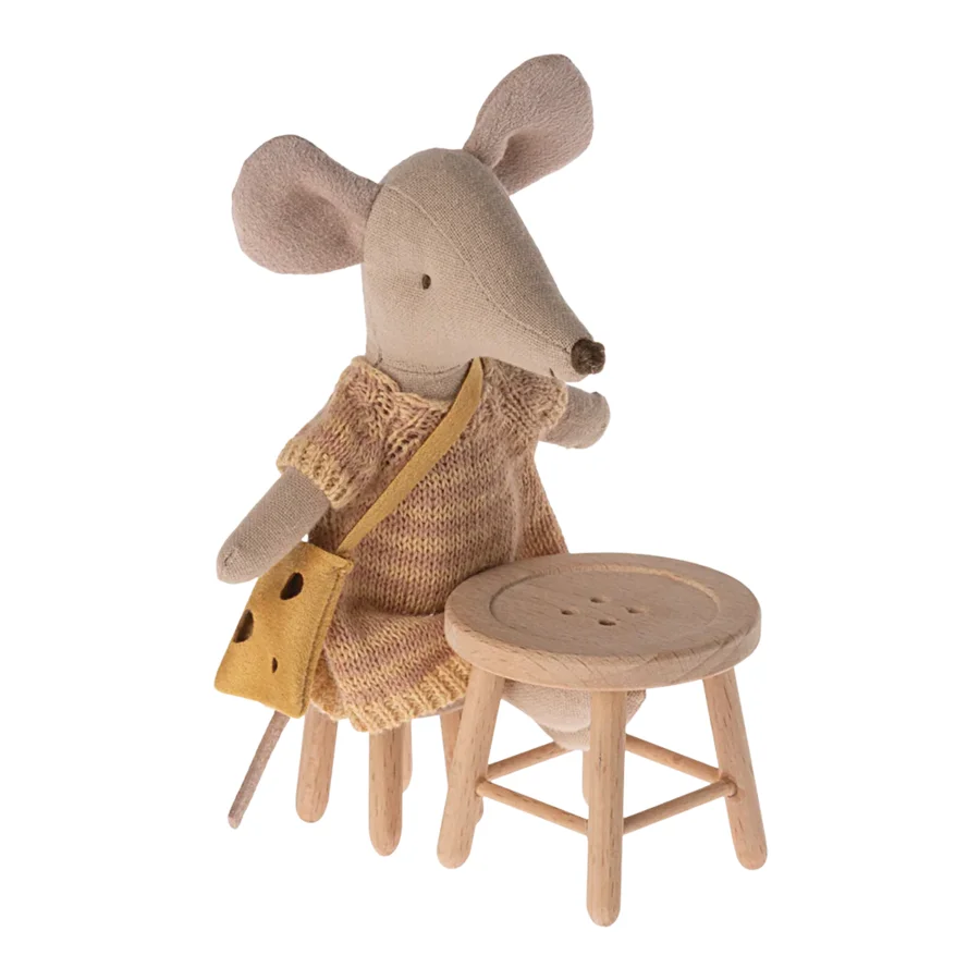 Maileg Tisch und Stuhl Knopf, Maus