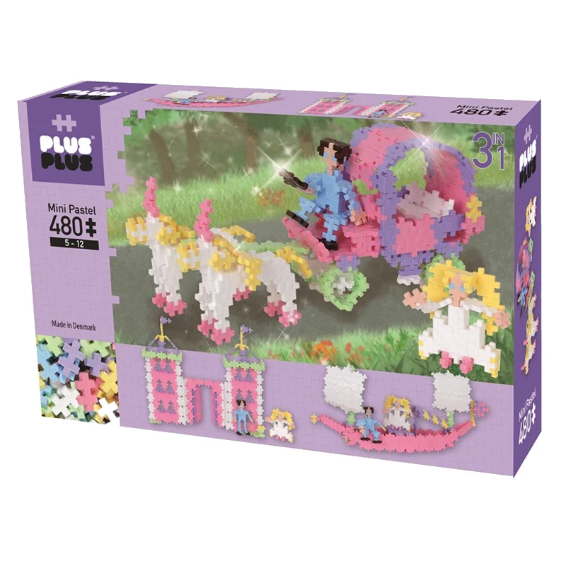 Plus Plus mini pastel, 480 stk - stort eventyrsæt