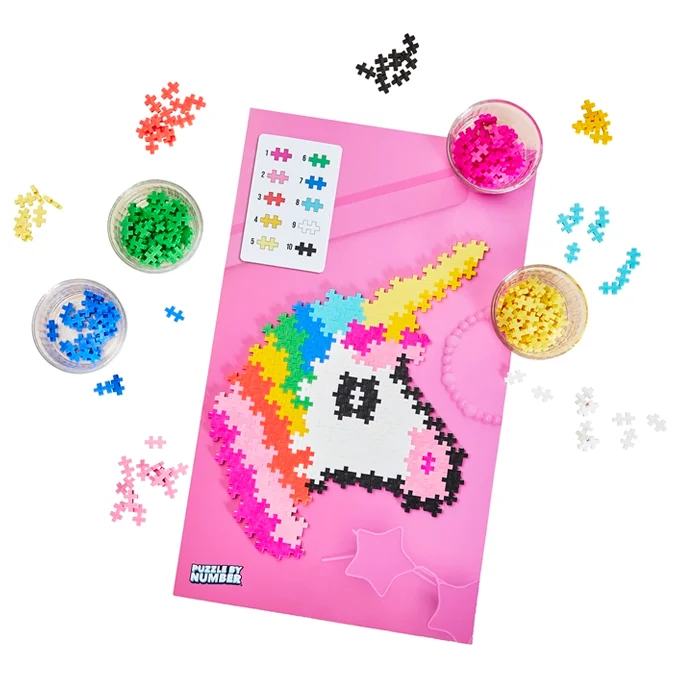 Plus Plus Puzzle nach Nummern Einhorn, 250 stk