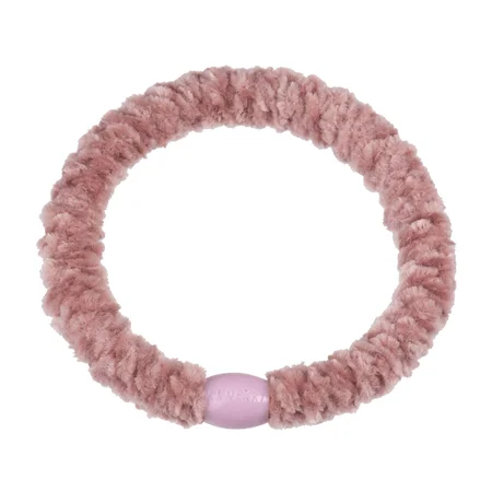 Kknekki velvet hårelastik, Dusty Rose